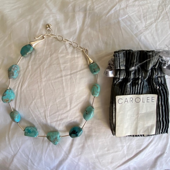 Carolee Turquoise and Silver Necklace - Picture 2 of 3